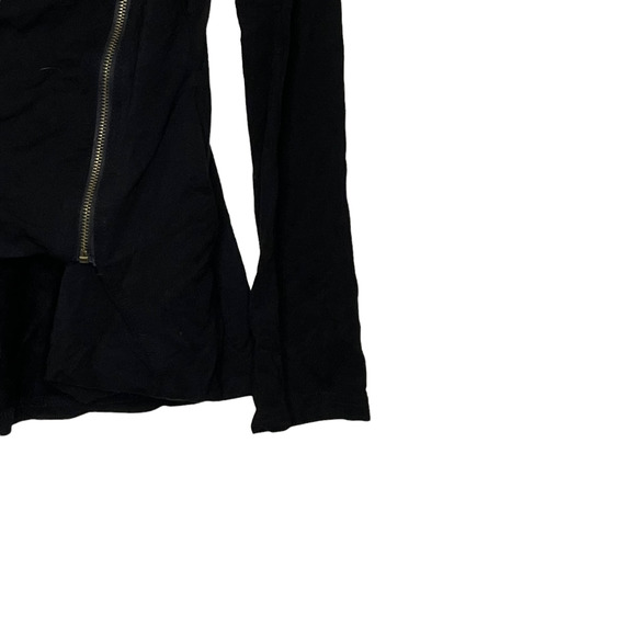 Market & Spruce Womens Zip Top Size‎ Small Black LS Stretch Blend Shirt - Picture 5 of 7